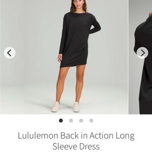 Back in action long sleeve dress